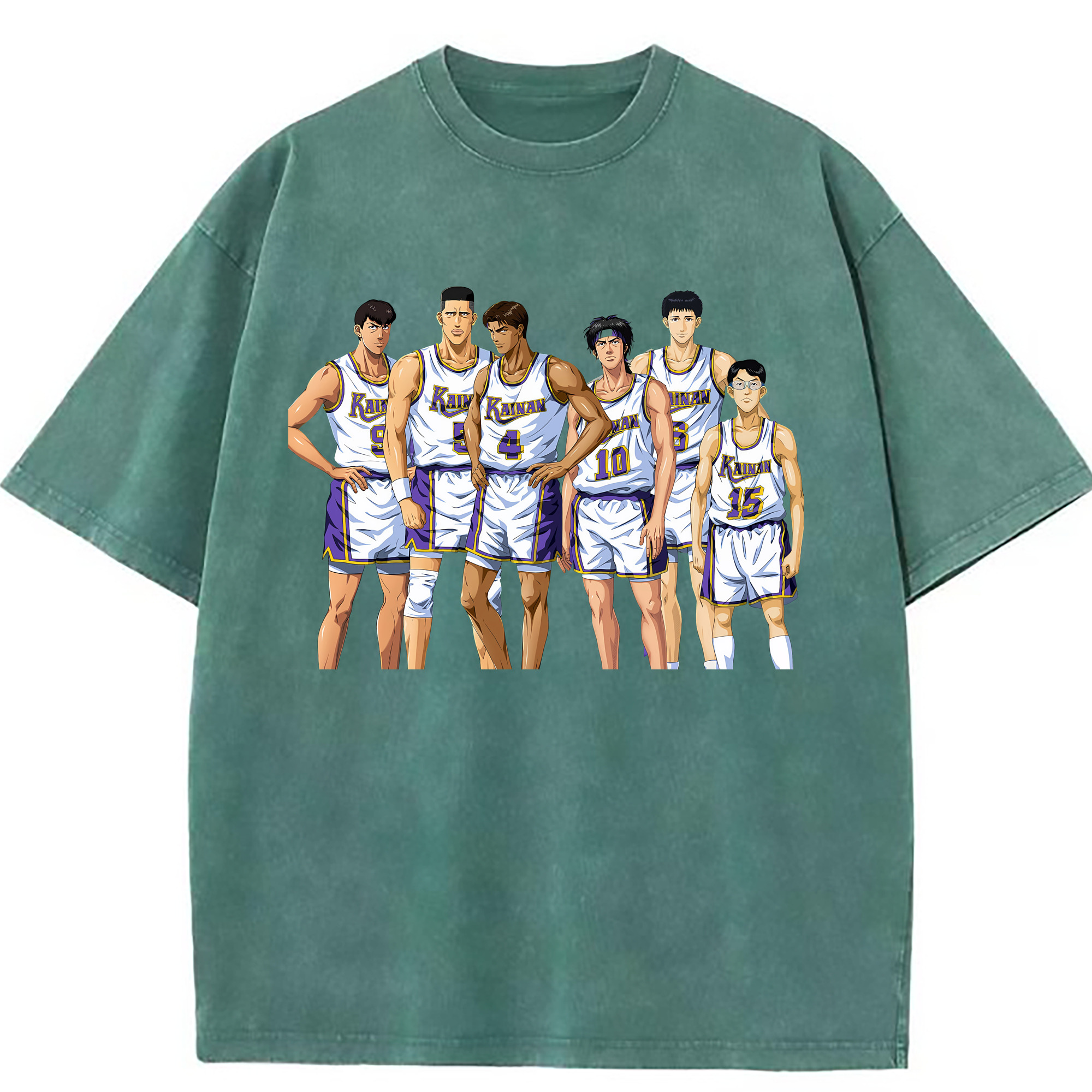 （画像用） SLAM DUNK／スラムダンク 綿100% ヴィンテージ風 半袖Tシャツ（フロントプリント）